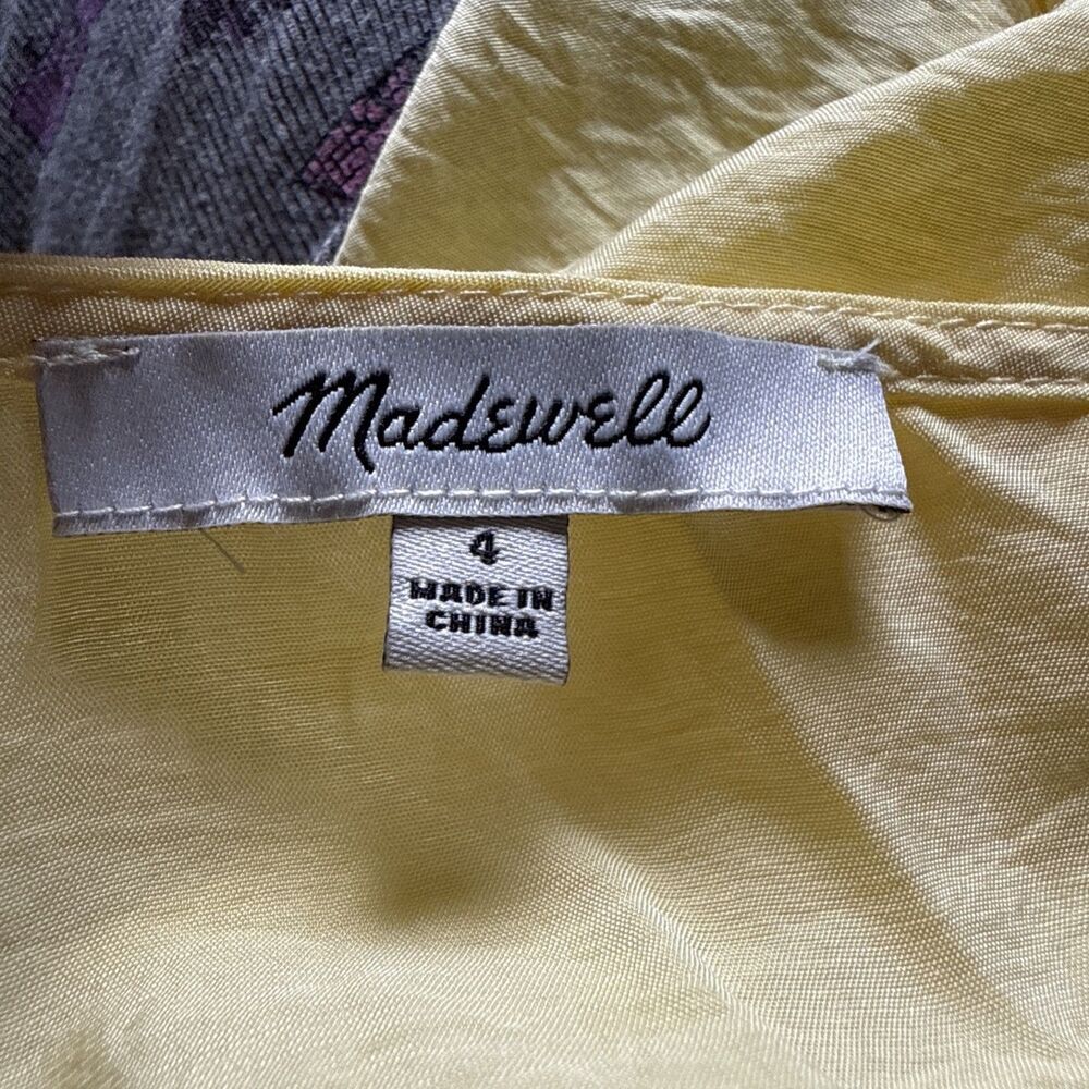 Madewell The Ariana Sleeveless Midi Slip Dress Women's Sz 4 Candlelight Yellow - Picture 4 of 8